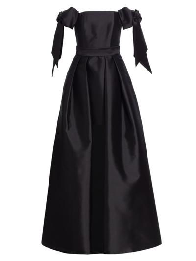Shop Alexia Maria Women's Isabella Silk-wool Minidress With Convertible Skirt In Black