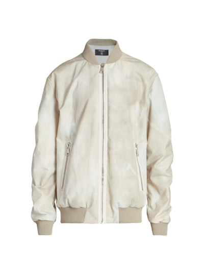 Shop Balmain Men's Desert Cotton Bomber Jacket In Multi Beige