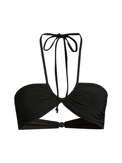 Shop Norma Kamali Women's Jason Bandeau Bikini Top In Black