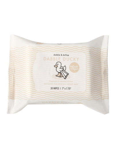 Shop Dabble & Dollop Dabble Ducky Face & Neck Wipes In Neutral