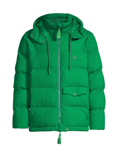 Shop The Arrivals Men's Turbo Hooded Puffer Jacket In Turf