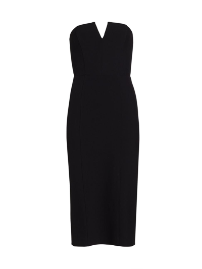 Shop Veronica Beard Women's Nabi Strapless Midi-dress In Black