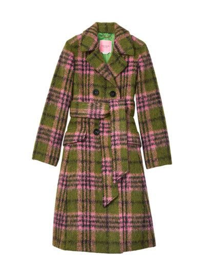 kate spade plaid tie waist coat