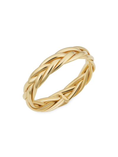 Shop Oradina Women's 14k Yellow Solid Gold Caesar Ring In Yellow Gold