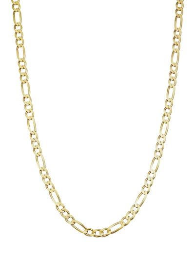 Shop Oradina Men's 14k Yellow Solid Gold Florentine Figaro Bold Chain In Yellow Gold