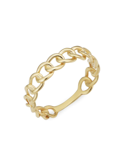 Shop Oradina Women's 14k Yellow Solid Gold 1956 Curb Link Ring In Yellow Gold