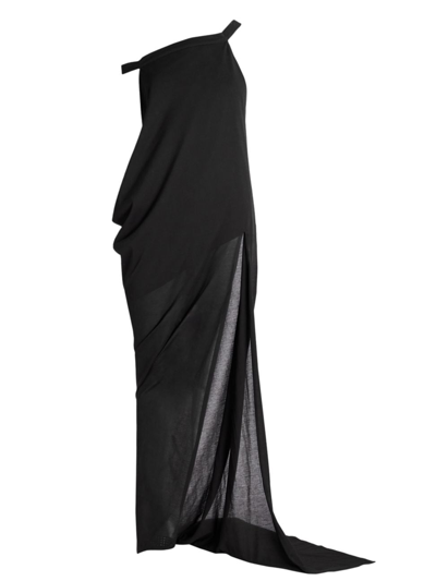 Shop Jw Anderson Women's Asymmetric Draped Gown In Black