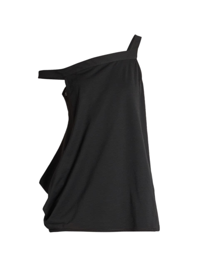 Shop Jw Anderson Women's Asymmetric Draped Top In Black