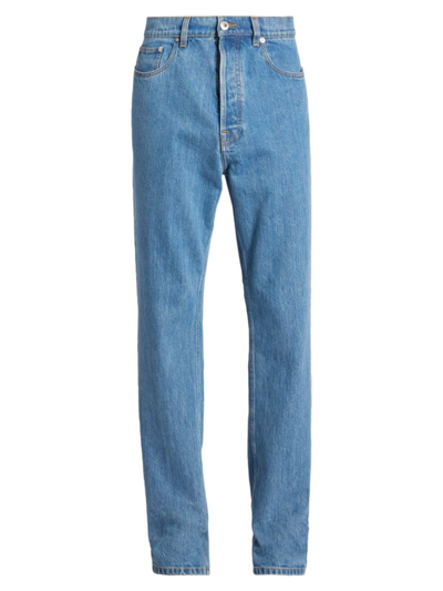 Shop Lanvin Men's Curb Fit Jeans In Light Blue