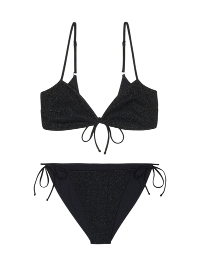 Shop Balenciaga Women's Minimal Bikini Set In Black