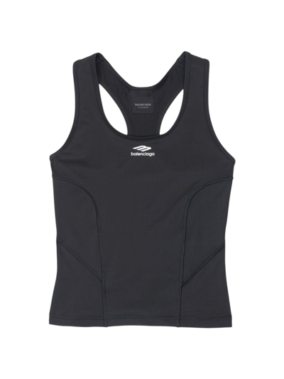 Shop Balenciaga Women's 3b Sports Icon Athletic Tank Top In Black White