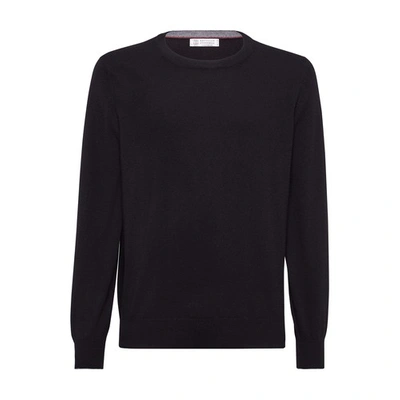 Shop Brunello Cucinelli Cashmere Sweater In Black