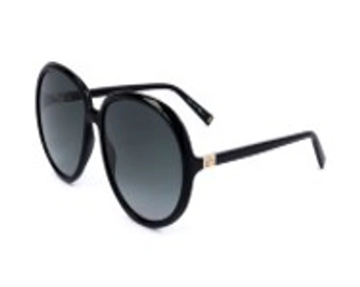 Shop Givenchy Dark Grey Gradient Round Ladies Sunglasses Gv 7180/s 0807/9o 61 In Black / Dark / Grey