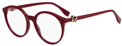 Shop Fendi Demo Round Ladies Eyeglasses Ff 0309 C9a 51 In Red