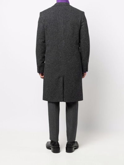 Ami Alexandre Mattiussi Single-breasted Wool Coat In Grey