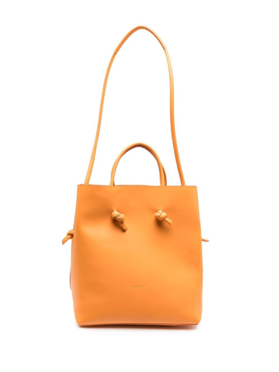 Shop Marsèll Knot-detail Tote Bag In Orange
