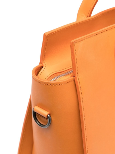 Shop Marsèll Dritta Leather Tote Bag In Orange