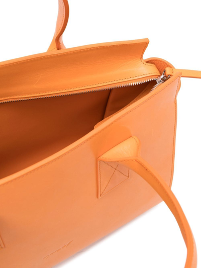 Shop Marsèll Dritta Leather Tote Bag In Orange