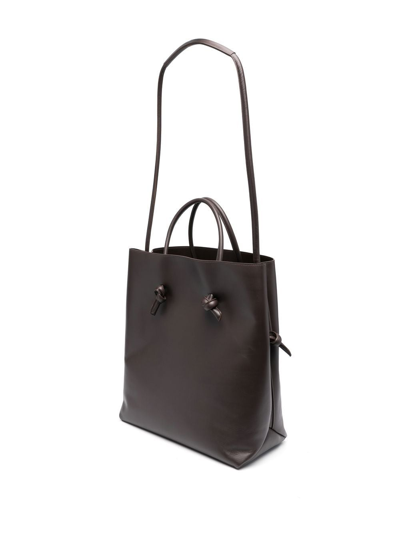 Shop Marsèll Knot-detail Tote Bag In Brown