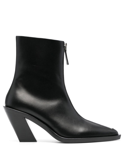 Shop Elleme Sculpted 85mm Block-heel Boots In Black