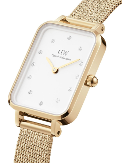 Daniel Wellington Quadro Lumine Pressed Evergold 26mm In White