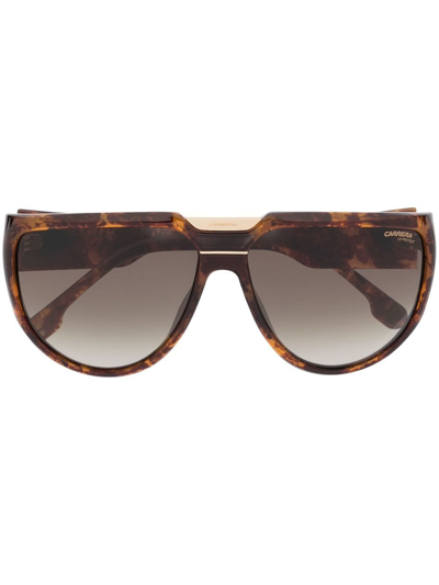 Shop Carrera Flaglab 13 Oversized Sunglasses In Brown