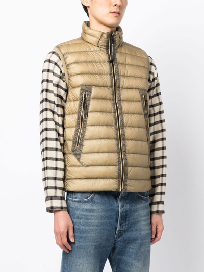 Shop C.p. Company D.d. Shell Ripstop Gilet In Brown