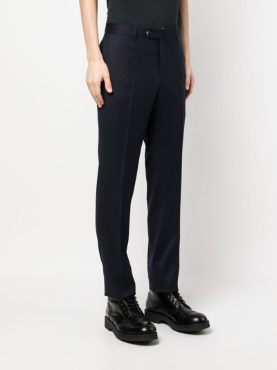 Shop Pt Torino Slim-fit Tailored Trousers In Blue