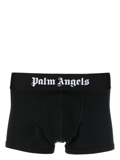 Shop Palm Angels Tri-pack Logo-waistband Boxer Set In Grey