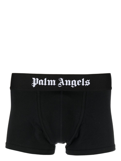Palm Angels Stretch-cotton Boxer Trunks In Grey