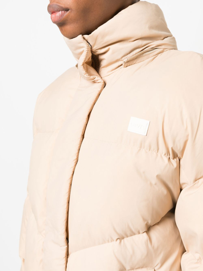 Shop Levi's Padded Classic-hood Jacket In Neutrals