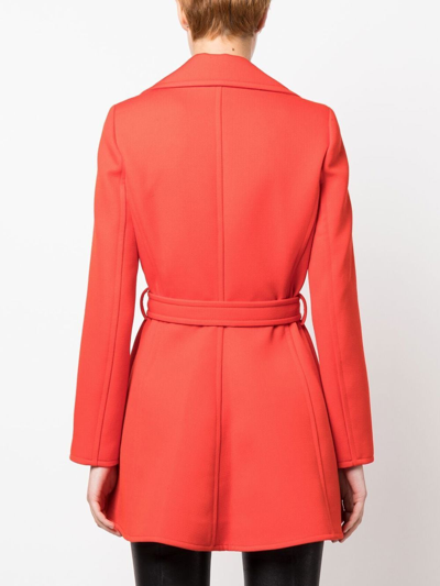 Shop Courrèges Tailored Virgin Wool Coat In Red