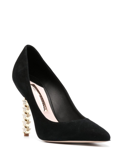 Shop Sophia Webster Jasmine 110mm Suede Pumps In Black