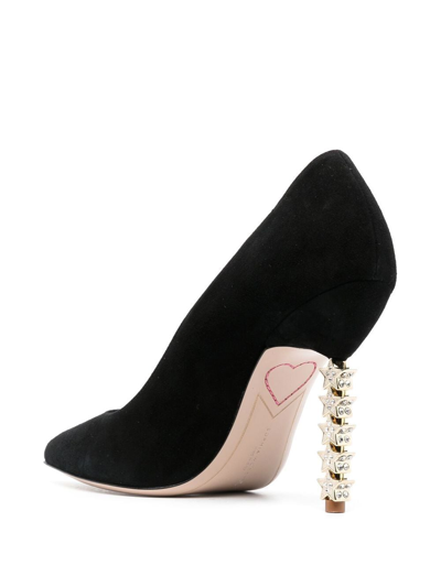 Sophia Webster Jasmine 110mm Suede Pumps In Black