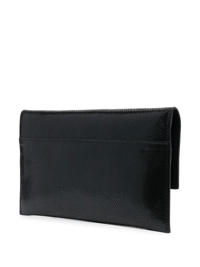 Shop Patrizia Pepe Logo-plaque Leather Shoulder Bag In Black