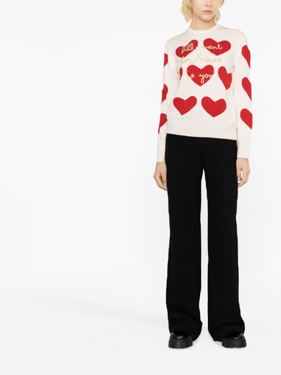 Shop Mc2 Saint Barth All I Want For X-mas Is You-embroidered Jumper In Neutrals
