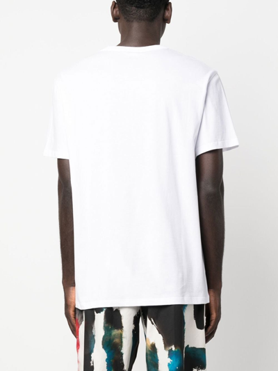 Shop Alexander Mcqueen Logo Stamp Cotton T-shirt In White
