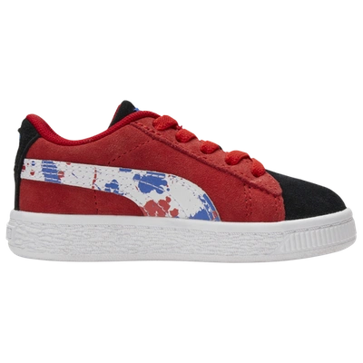 Shop Puma Boys  Suede Classic In Splash Red/multi