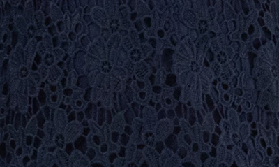 Nina Leonard Crochet Lace Sheath Dress In Navy