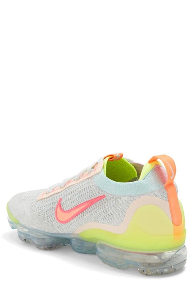 Shop Nike Air Vapormax 2021 Fk Sneaker In Photon Dust/ Pink/ Mango/ Volt