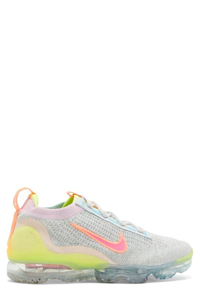 Shop Nike Air Vapormax 2021 Fk Sneaker In Photon Dust/ Pink/ Mango/ Volt