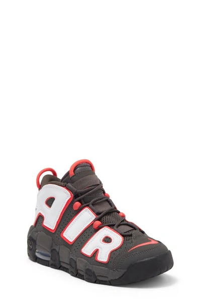 Shop Nike Kids' Air More Uptempo '96 Sneaker In Medium Ash/ White/ Black
