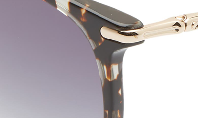 Shop Longchamp Roseau 54mm Round Sunglasses In Havana Aqua/ Blue