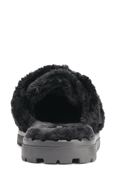 Shop Karl Lagerfeld Faux Fur Slipper In Black