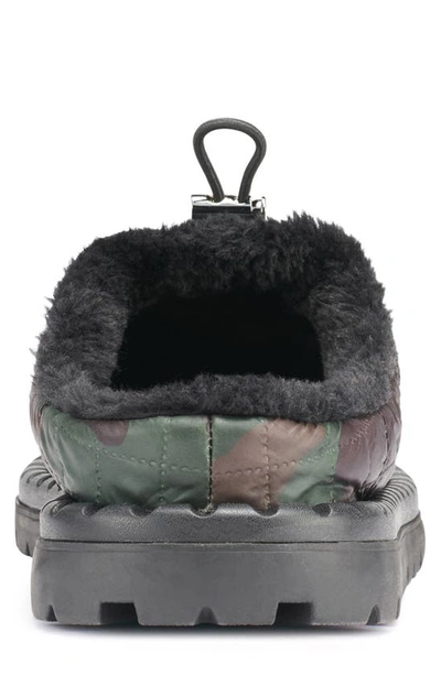 Shop Karl Lagerfeld Paris Faux Fur Lined Quilted Nylon Camo Slipper