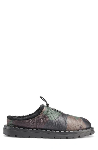 Shop Karl Lagerfeld Faux Fur Lined Quilted Nylon Camo Slipper