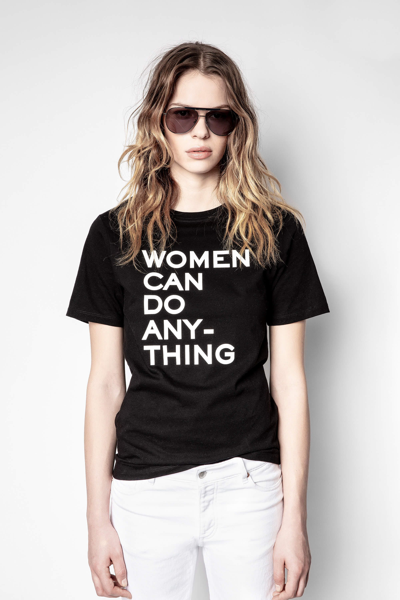 Zadig & Voltaire Bella Slogan-print Cotton T-shirt In Black | ModeSens