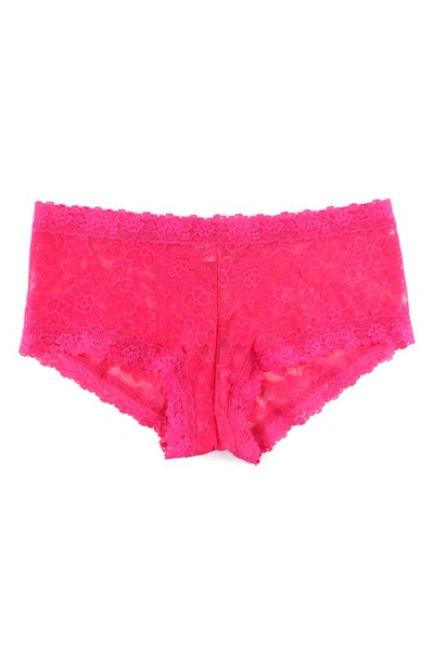 Shop Hanky Panky Daily Lace Boyshorts In Starburst (pink)