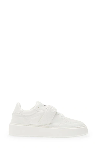 Shop Ganni Sporty Mix Low Top Sneaker In Oyster Gray