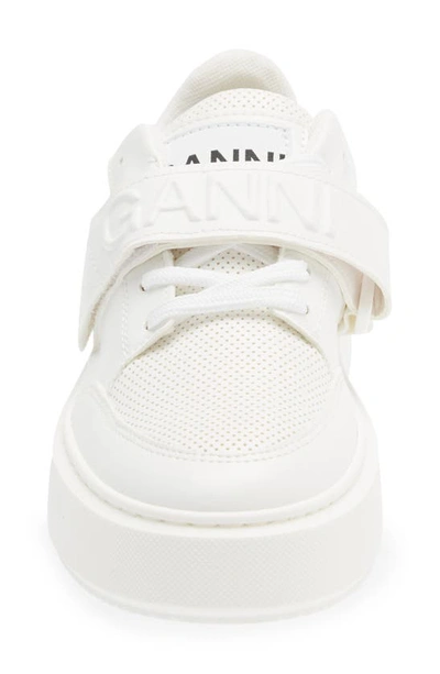 Shop Ganni Sporty Mix Low Top Sneaker In Oyster Gray